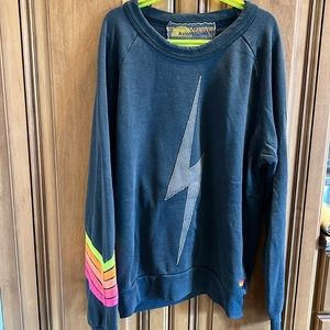 Aviator Nation Sweatshirt Lightening Bolt